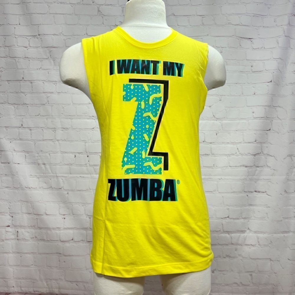I want my ZUMBA TANK in XS/S M/L yellow nwot - Picture 2 of 5